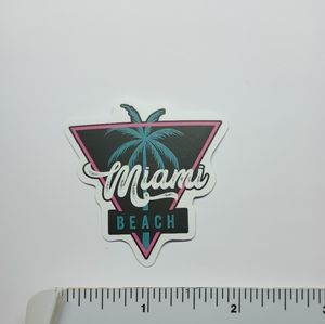 10/$10 Florida Miami Ocean Beach Coastal Palm Tree Phone Laptop Decal Sticker